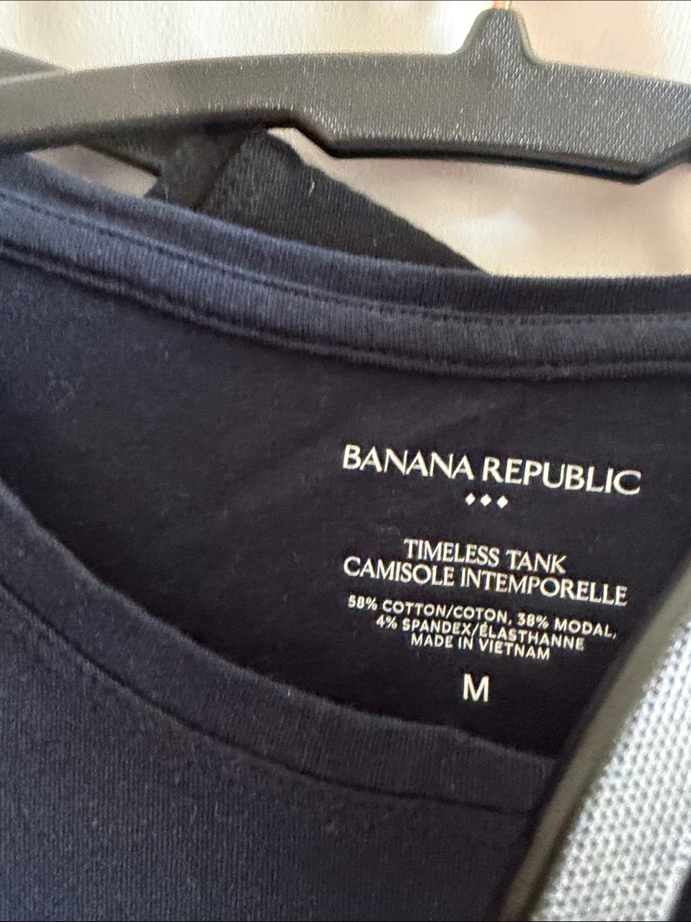 Bundle of 3 Banana Republic Factory timeless tanks navy, white, and black—medium - Picture 4 of 7